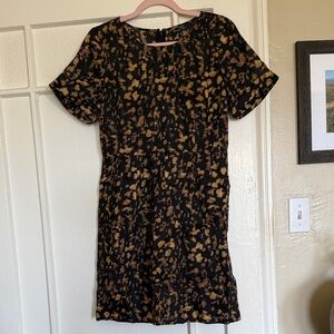 Banana Republic Black and Gold Mini Dress